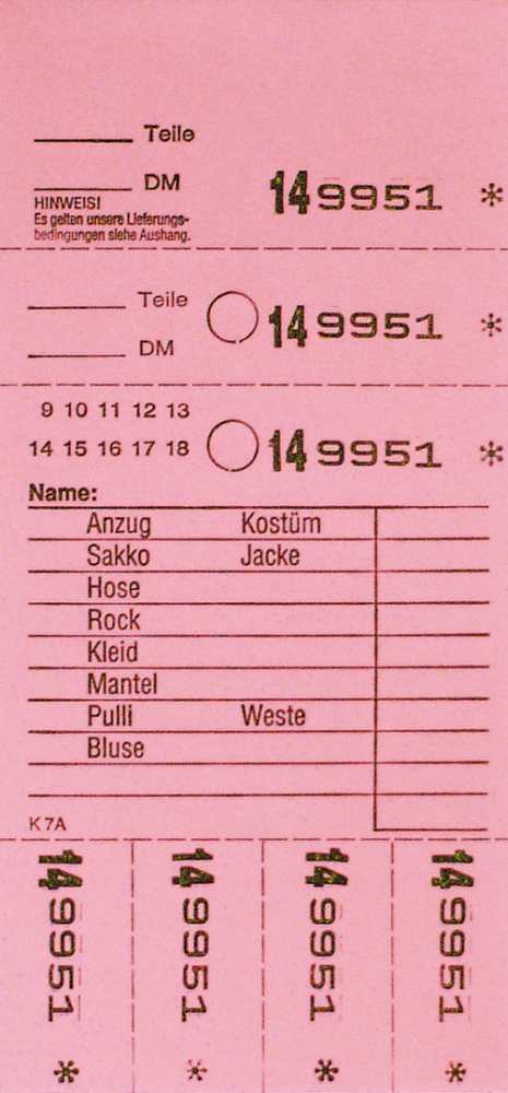 TICKETS DE DEPOT KOMBI 7A,ROSE 