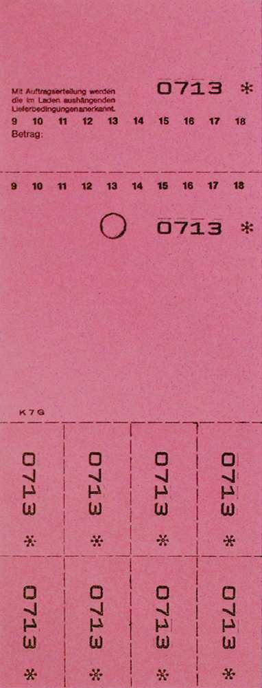 Annahmeblock Kombi  7G, rot, Mindestmenge 