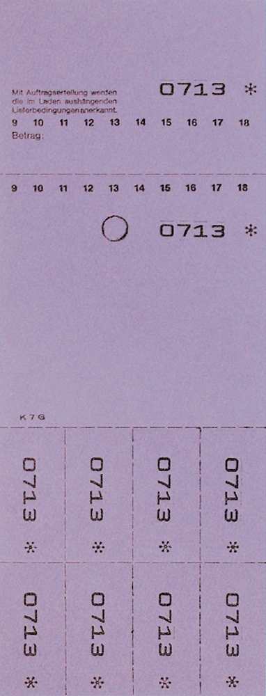 Annahmeblock Kombi  7G, lila, Mindestmenge 