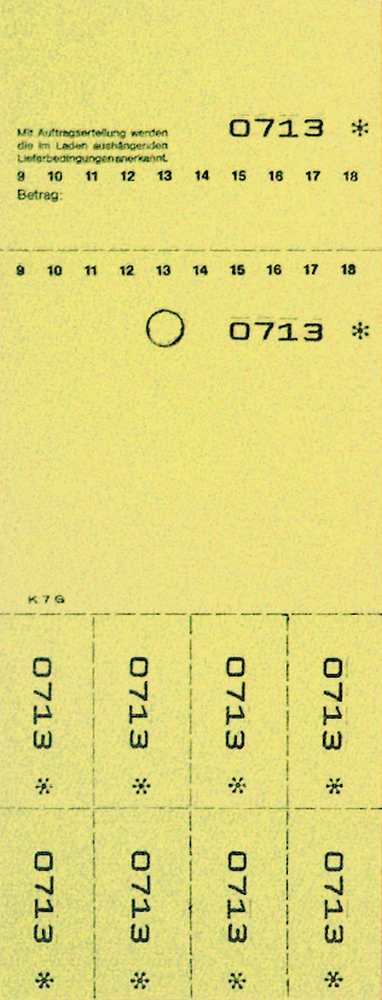 TICKETS DE DEPOT KOMBI 7G, 