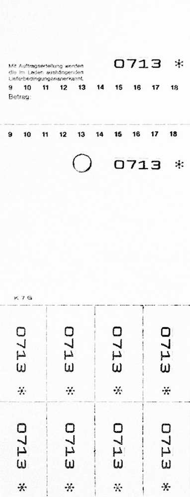 Annahmeblock Kombi  7G, weiß, Mindestmenge 