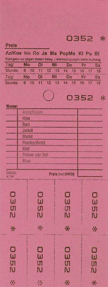 TICKETS DE DEPOT KOMBI 7M, 