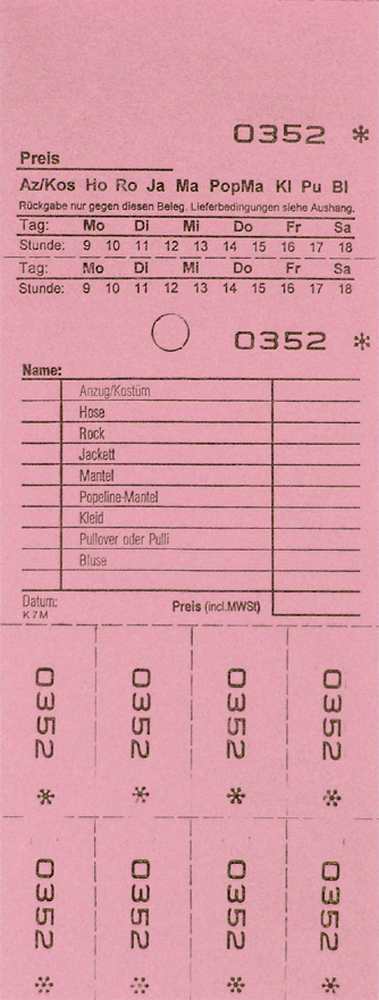 TICKETS DE DEPOT KOMBI 7M, 