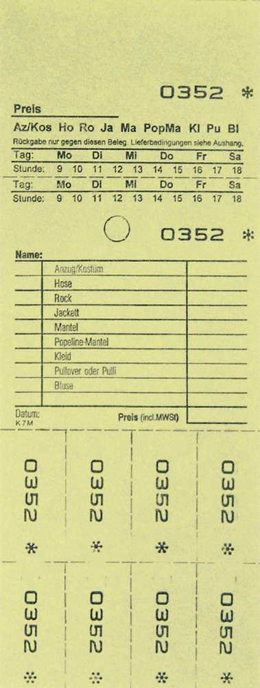 TICKETS DE DEPOT KOMBI 7M, 