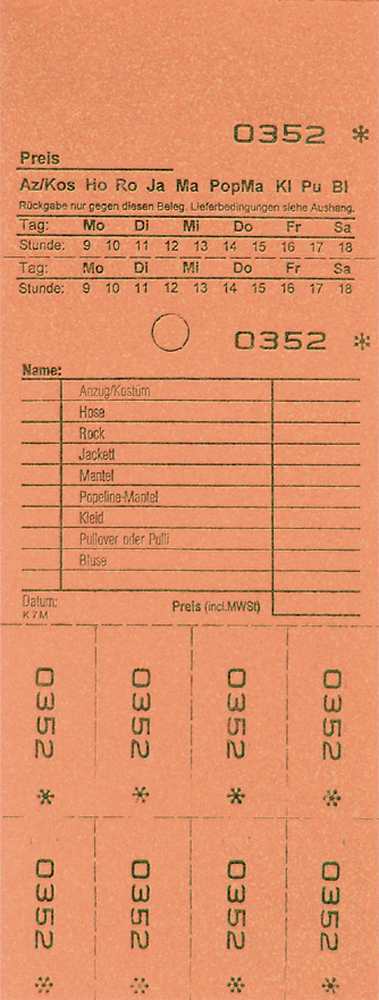 TICKETS DE DEPOT KOMBI 7M, 