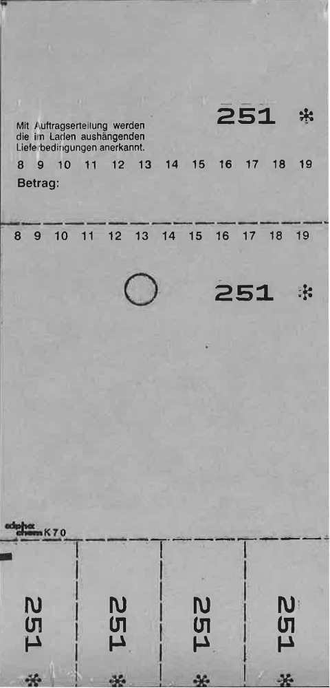 Annahmeblock Kombi  7O, grau 