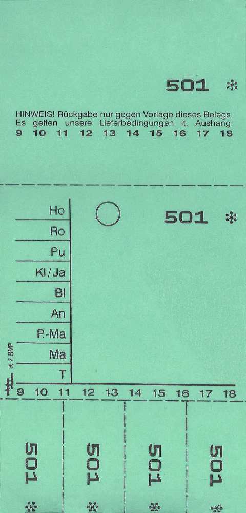Annahmeblock Kombi  7SVP, grün 