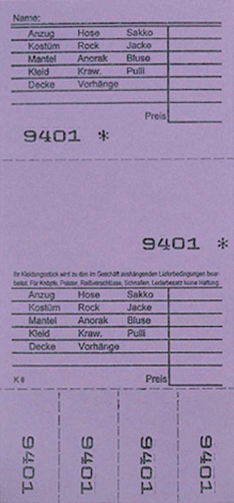 TICKETS DE DEPOT KOMBI 8, 