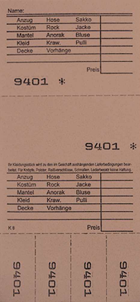 TICKETS DE DEPOT KOMBI 8, 