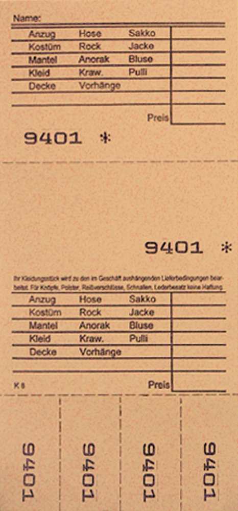 TICKETS DE DEPOT KOMBI 8, 