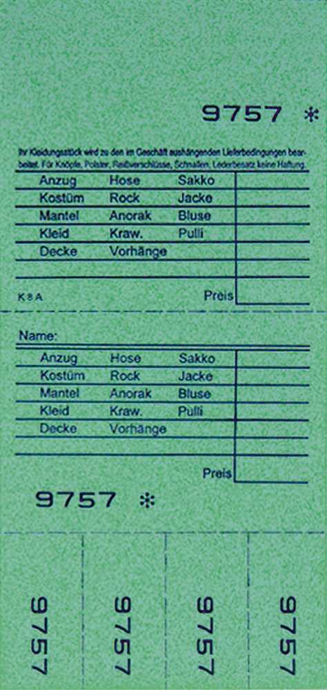 TICKETS DE DEPOT KOMBI 8A, 