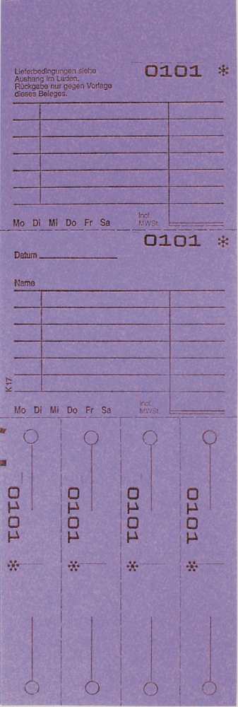 TICKETS DE DEPOT KOMBI 17, 