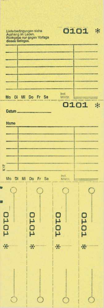 TICKETS DE DEPOT KOMBI 17, 