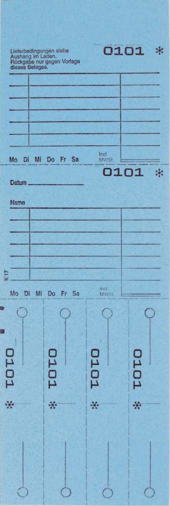 TICKETS DE DEPOT KOMBI 17,BLEU 