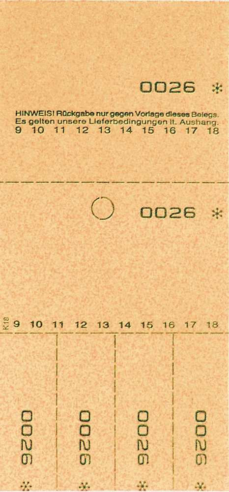 Annahmeblock Kombi 18, orange, Mindestmenge 