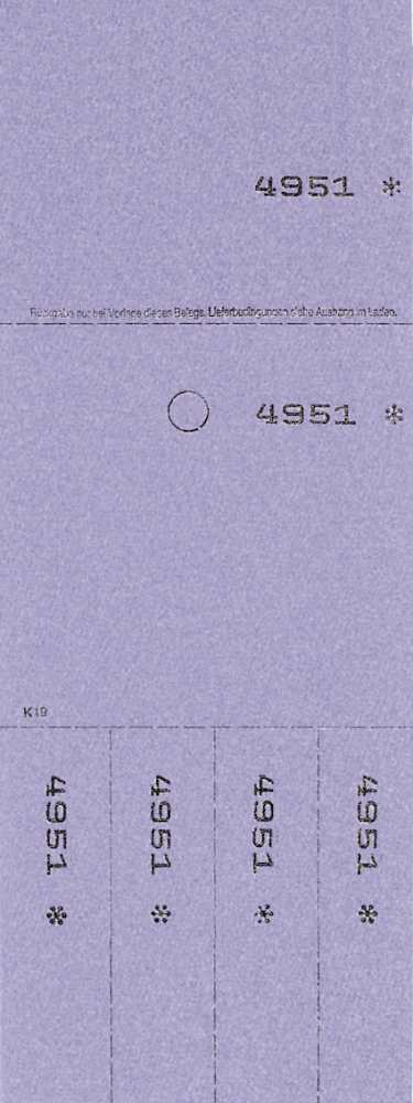 Annahmeblock Kombi 19, lila, Mindestmenge 