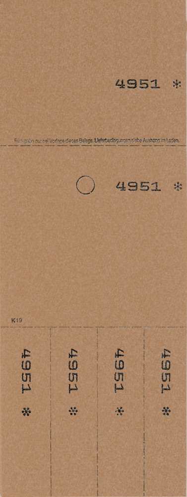 Annahmeblock Kombi 19, braun, Mindestmenge 