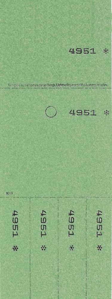 Annahmeblock Kombi 19, grün, Mindestmenge 