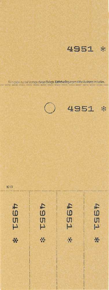 Annahmeblock Kombi 19, orange, Mindestmenge 