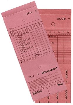 TICKETS DE DEPOT M, ROUGE 