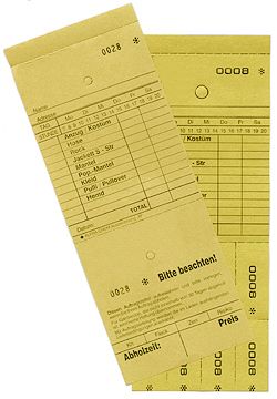 Annahmeblock M, gelb, Mindestmenge 