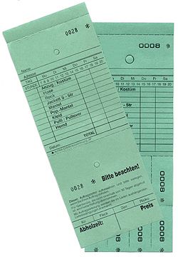 TICKETS DE DEPOT M, VERT 