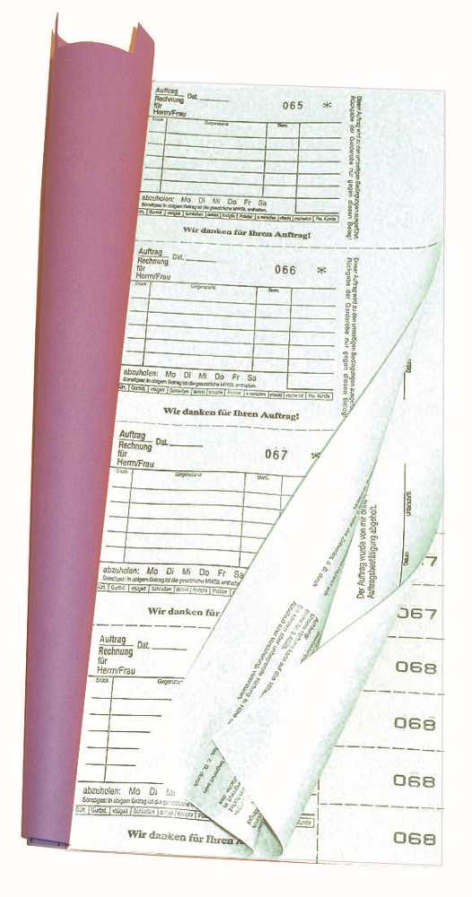 Annahmebuch 1001N, 3 Blatt, weiß 