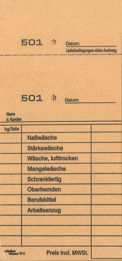 Wäscheannahmeblock W3, orange 