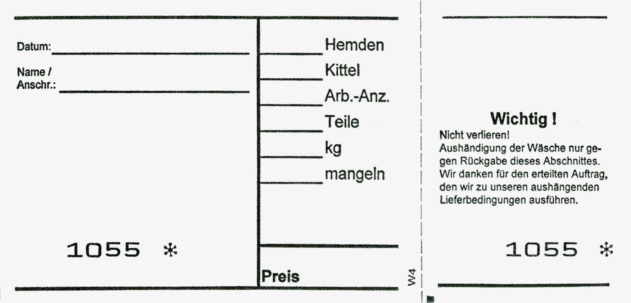 Wäscheannahmeblock W4, weiß 
