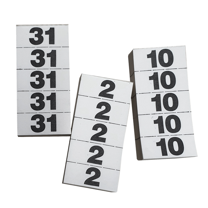 Bloc de marquage pour filiales, blanc (n° 1 - 64) 