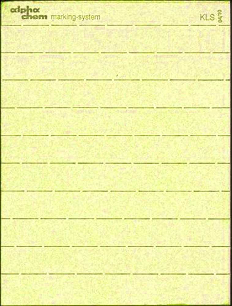 Knopflochstreifen, ohne Nummer, gelb 