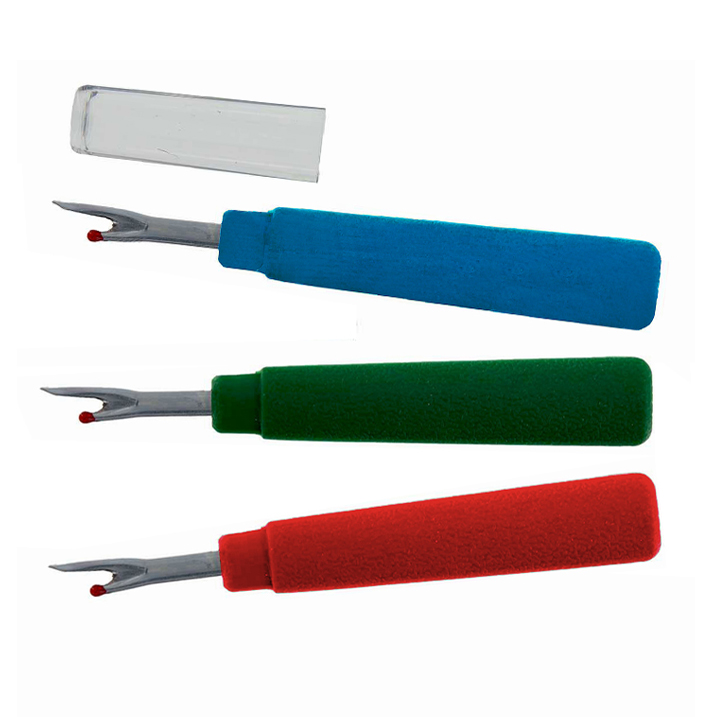 Seam ripper, 120 mm long, large plastic handle 