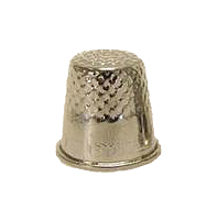 Dé à coudre no. 7, 16,0 mm, acier nickelé 