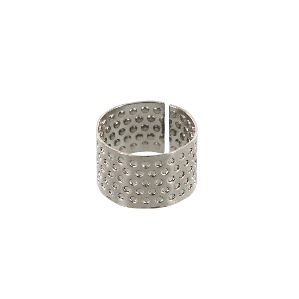 Nähring offen, Größe verstellbar, vernickelt 