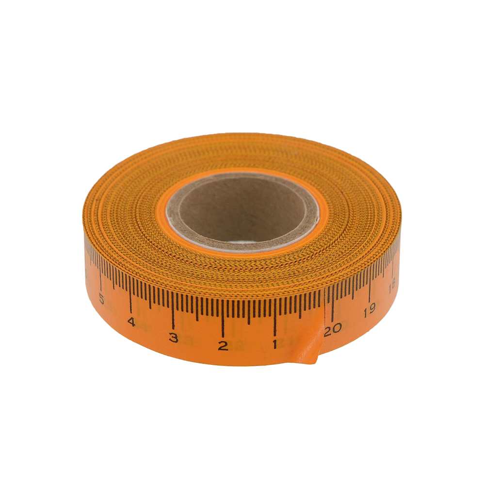 Maßband, selbstklebend, orange, 99 - 1 cm + mm 