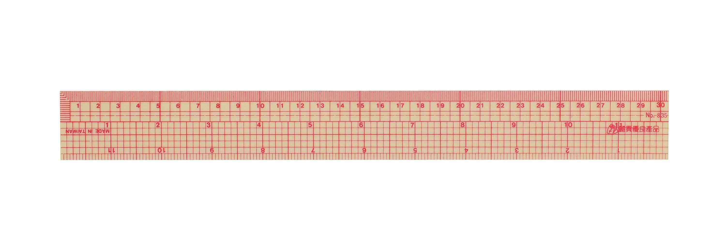 SEWING GAUGE CM/INCH, 30x3,5 cm, 