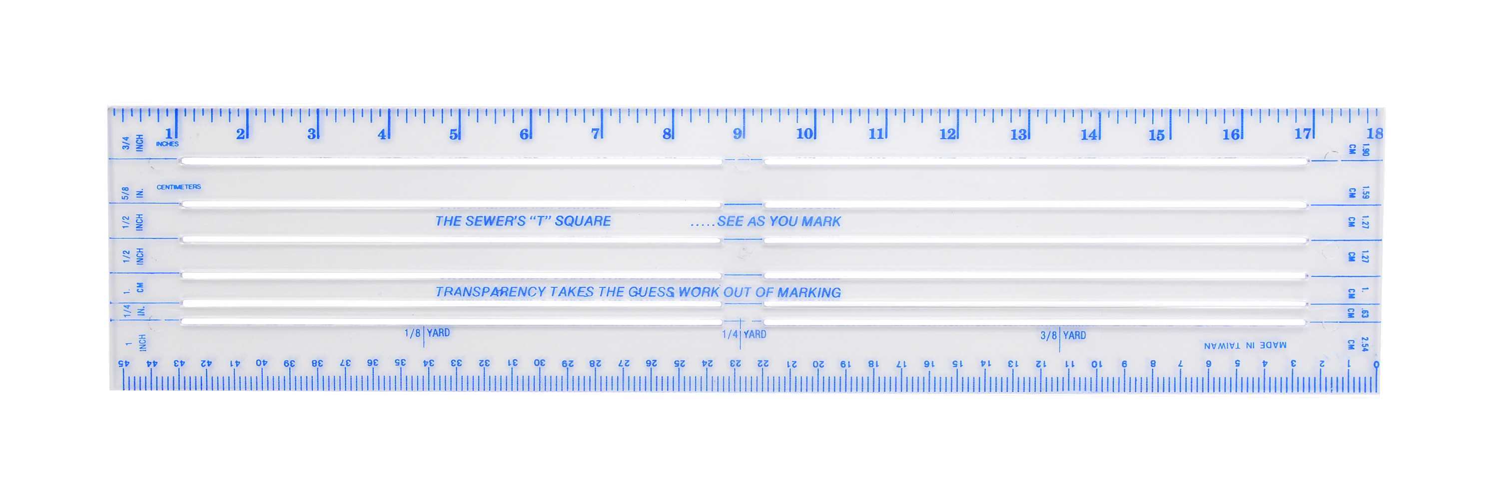 SEWING GAUGE CM/INCH, 45x10 cm 
