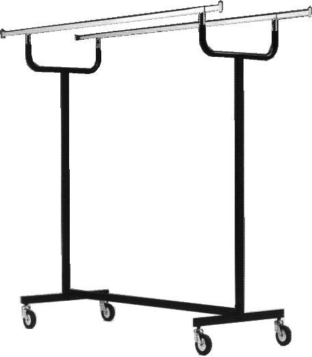 PENDERIE LAQUEE, DOUBLE BARRE 