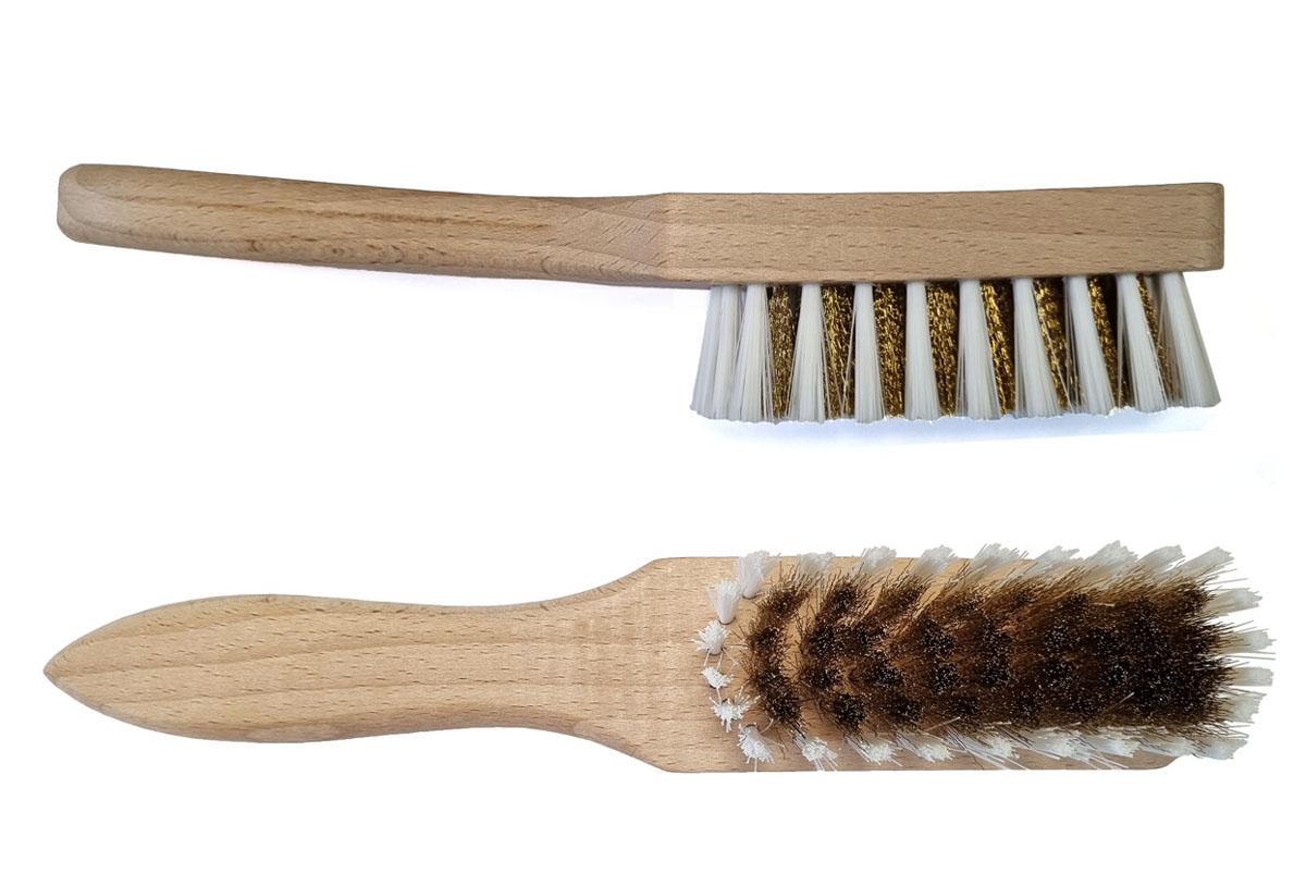 Detachierbürste, breit, Nylon / Messing, 27 mm 