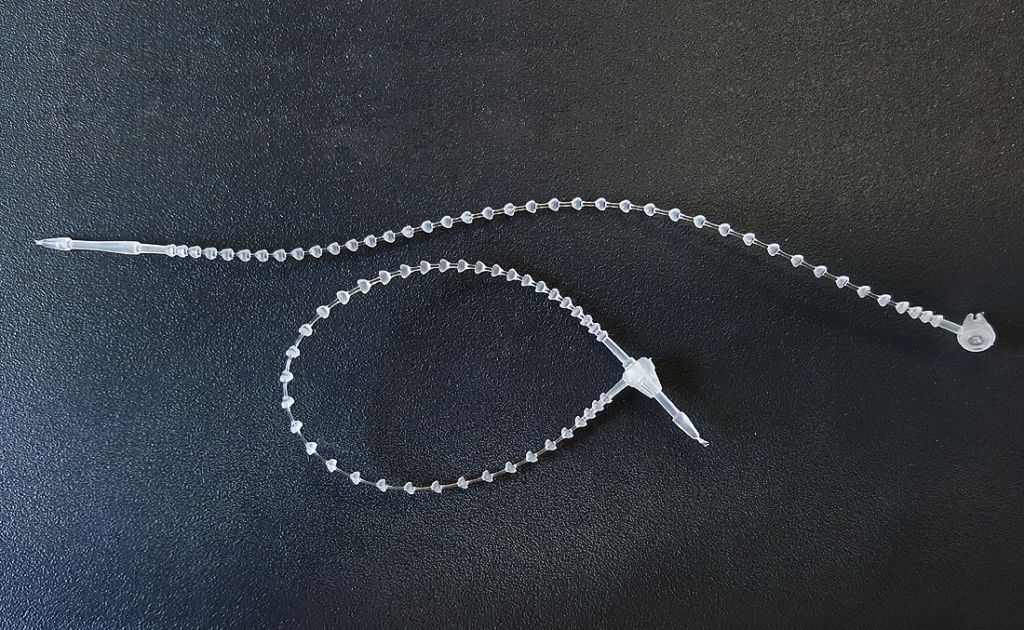 Security ties / Cable ties, 125 mm, white / 