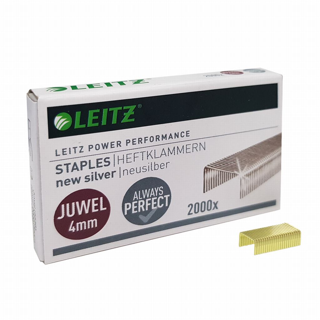 Heftklammern JUWEL 6/4 NS, Neusilber, Pack = 2000 