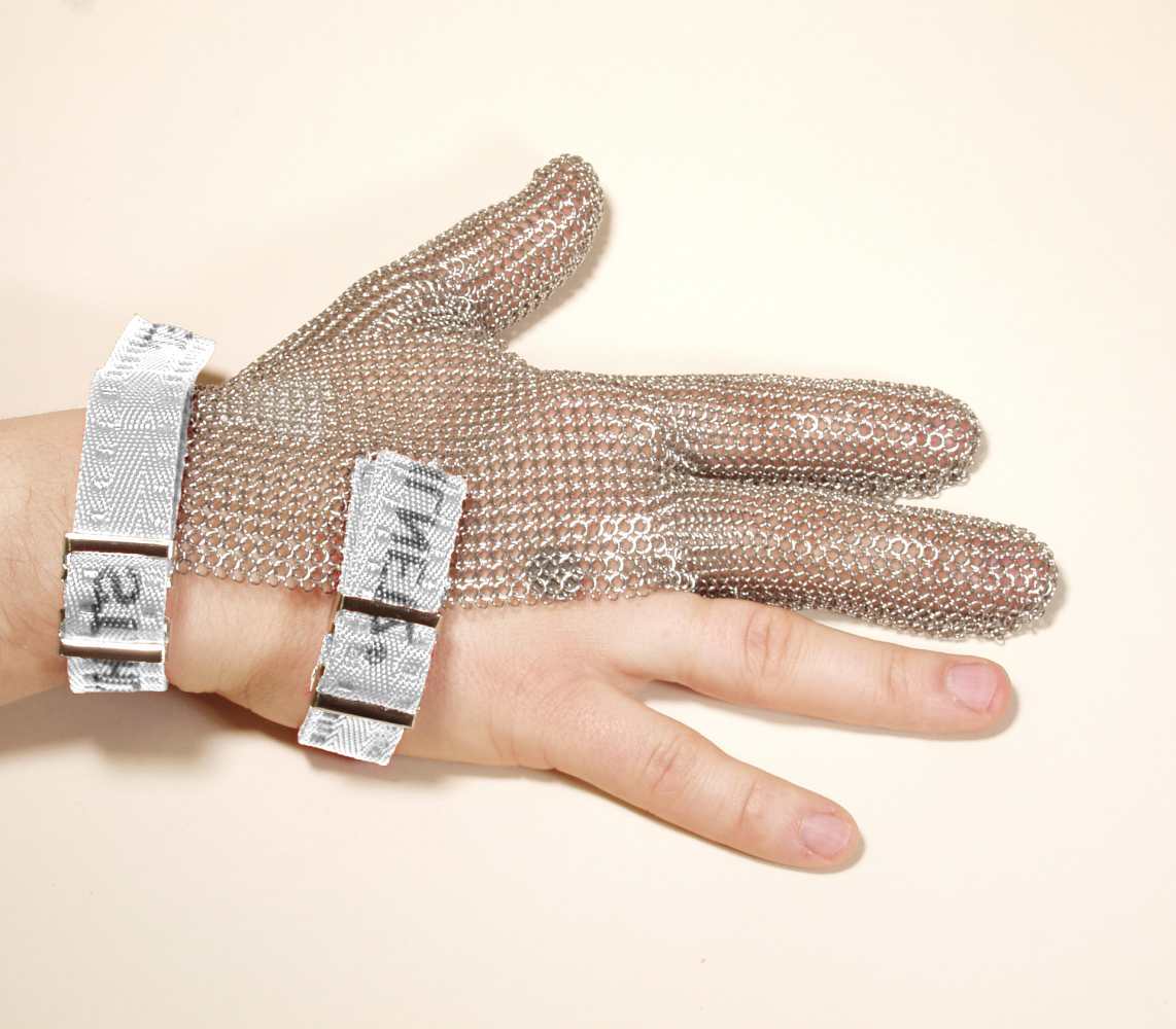 Handschuhe aus Stahlnetz, Schnittschutz, rechts 