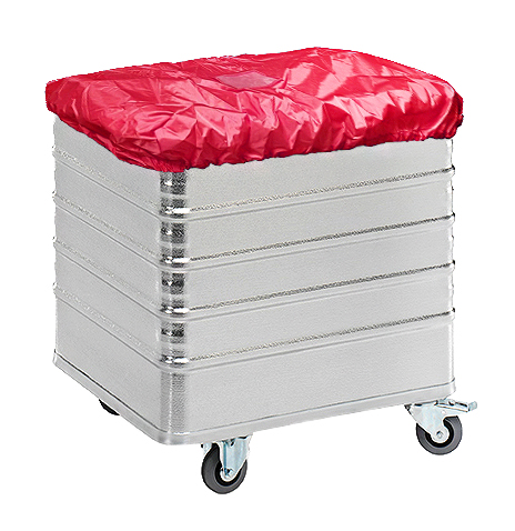Cover for transport trolley, red with elastic band 