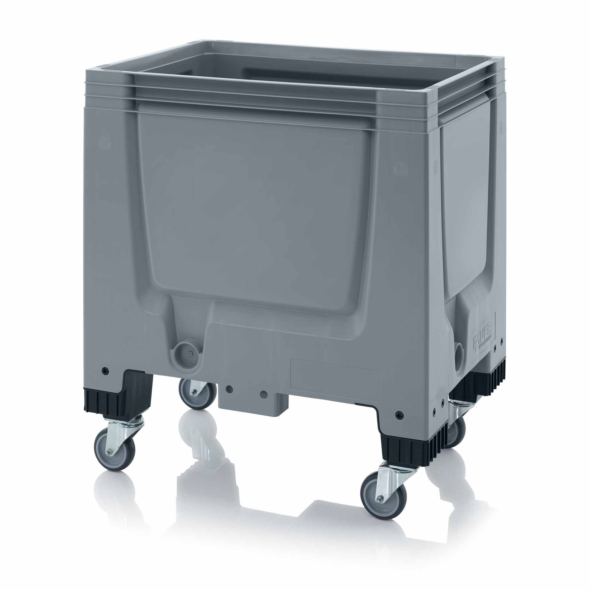 Transport trolley, plastic, gray, 80 x 60 x 93 cm 