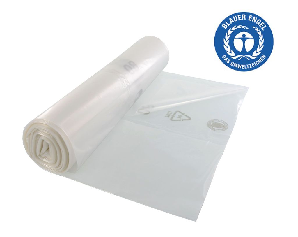 Plastic bag 70x110 cm, 120 l, type 60, transparent 