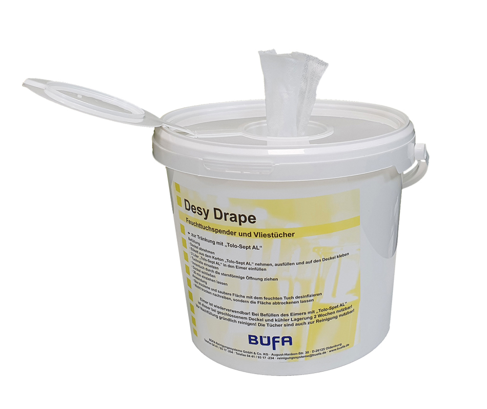 BÜFA DESY-DRAPE Feuchttuchspender, Leereimer, 3 L 