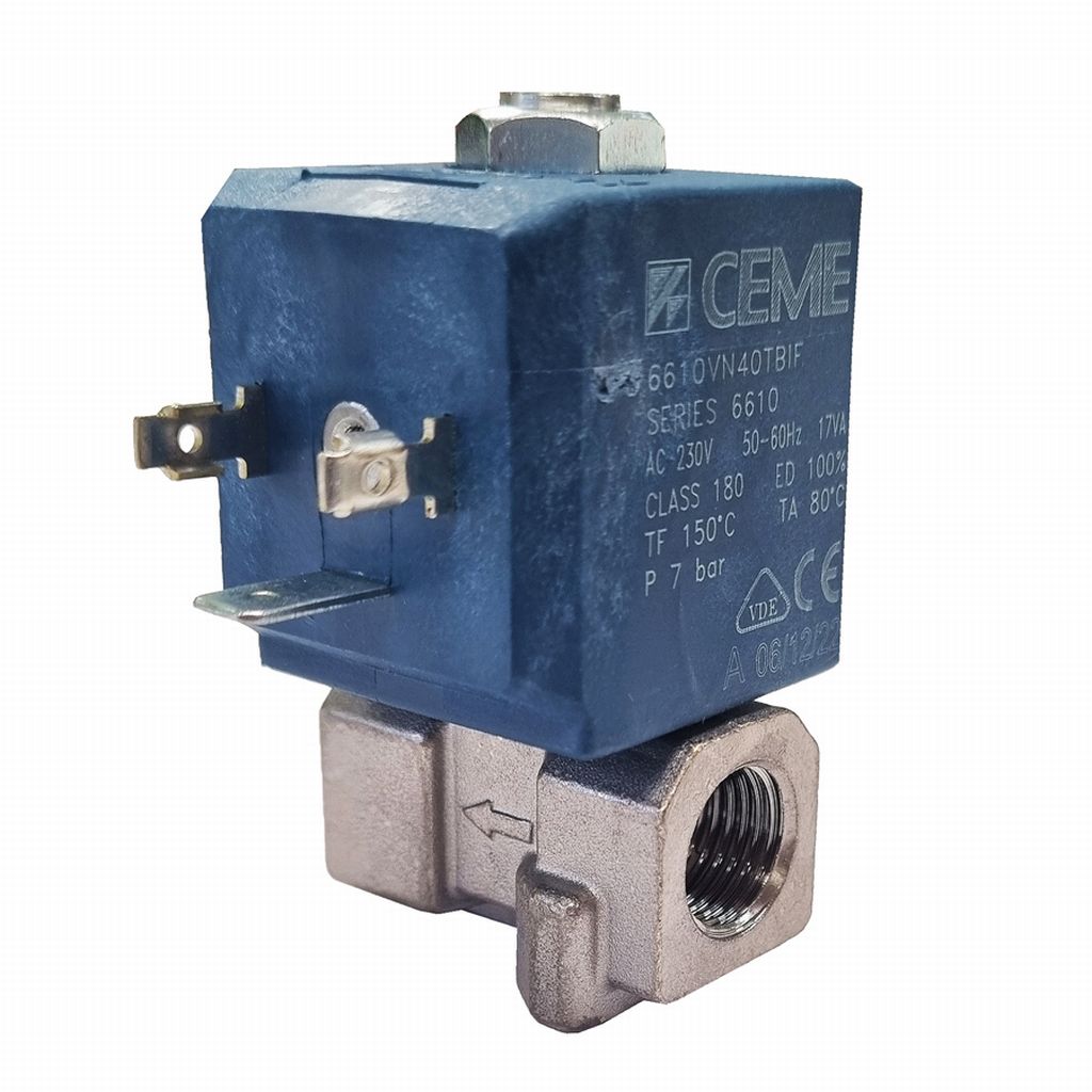 CEME solenoid valve 6610, 1/4 ", ø 4.0 mm, 6 bar 