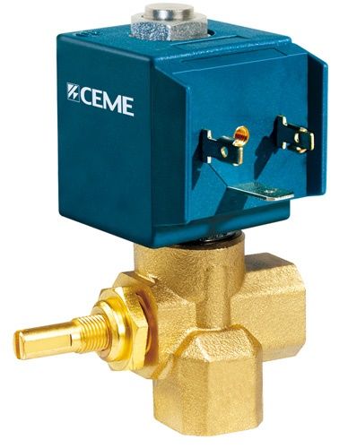 CEME Magnetventil 6724, 1/4", ø 2,8 mm,10 bar, Eck 