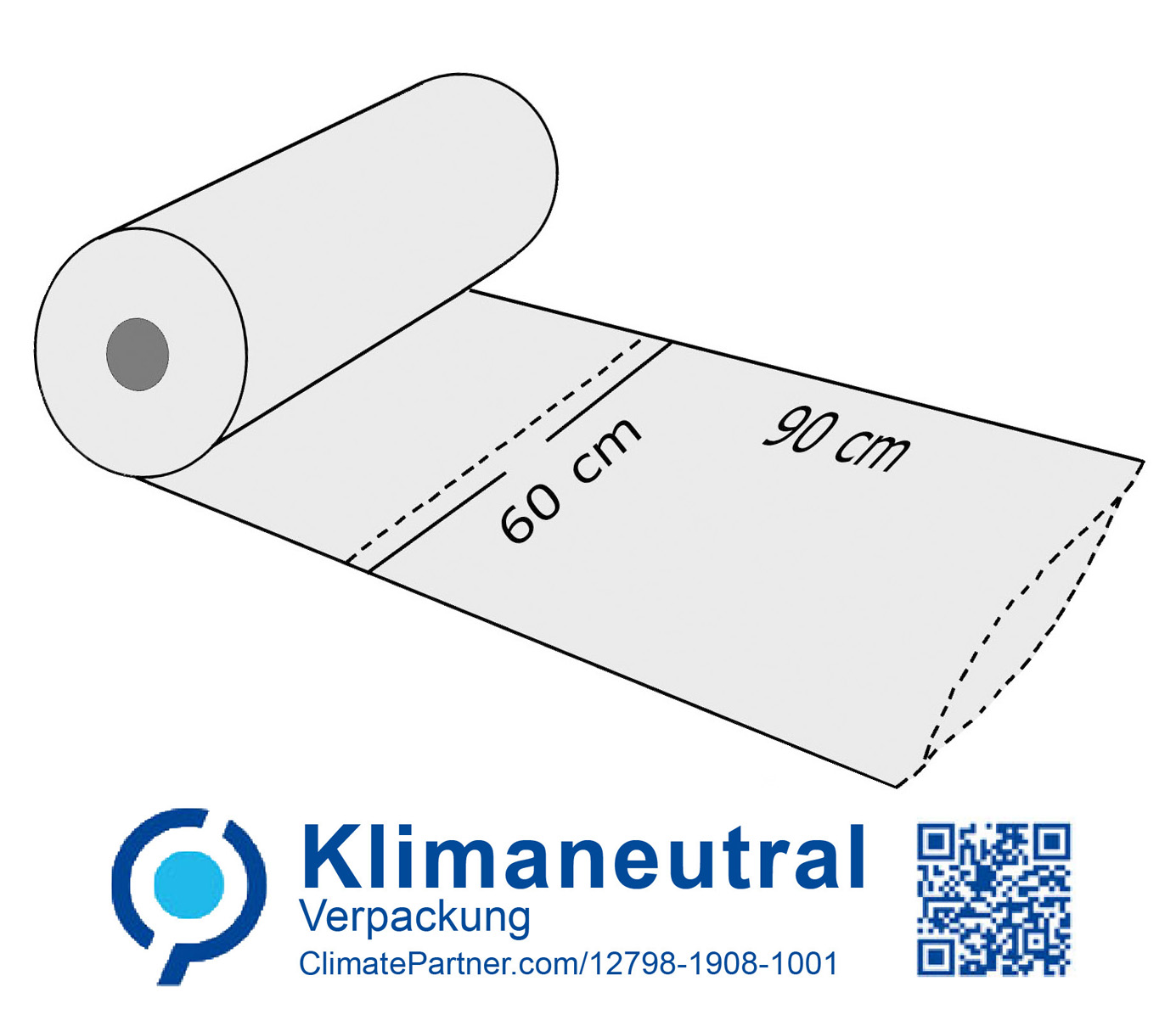 Housse poly prédécoupée, LDPE 15 my, 60 x 90 cm 