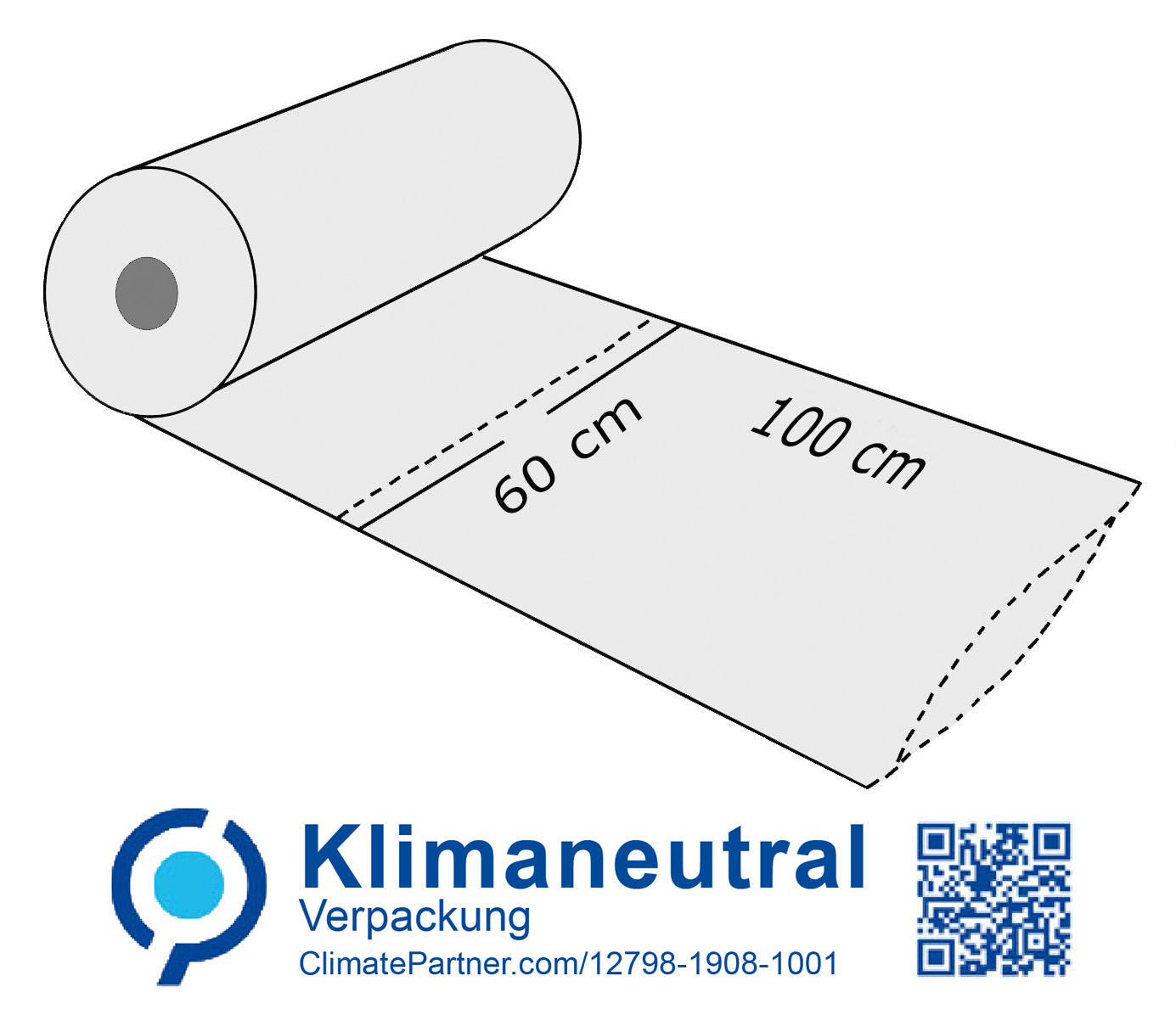 Tubular foil, perforated, LDPE 15 my, 60 x 100 cm 